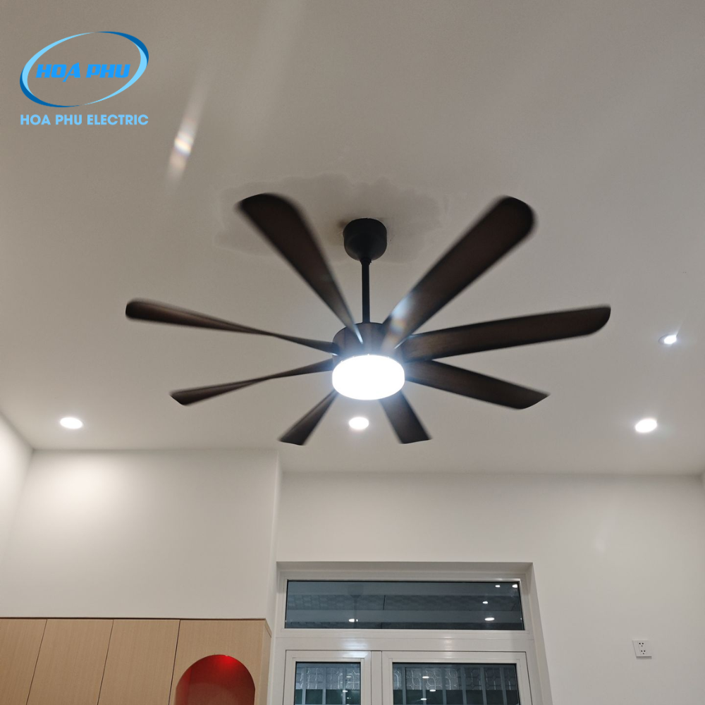 Nanoco NCFD6089L:Quạt Trần 8 Cánh Vân Gỗ Có Đèn LED - Ảnh 3
