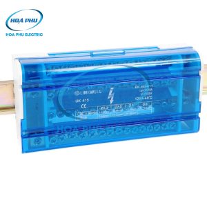 LINKWELL UK 415:Hộp Đấu Cáp 4 Cực 125A, Ui 500V, DIN Rail